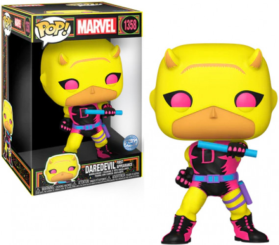 Daredevil Funko Pop Vinyl: Jumbo Blacklight Daredevil (Yellow&Red)