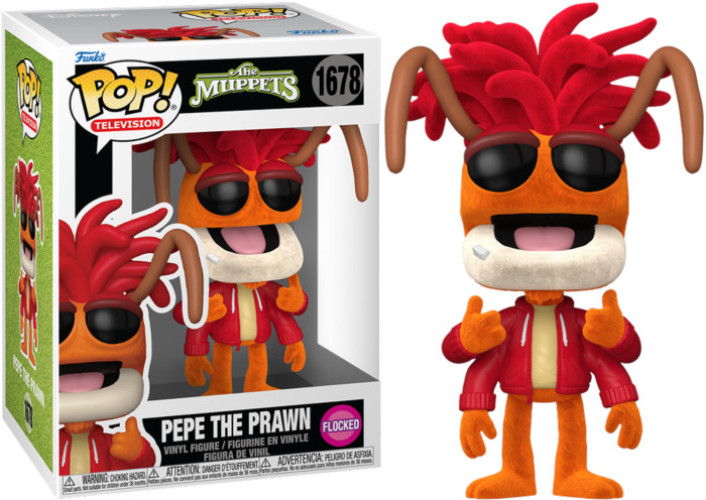 Disney The Muppets Funko Pop Vinyl: Pepe the Prawn (Flocked)