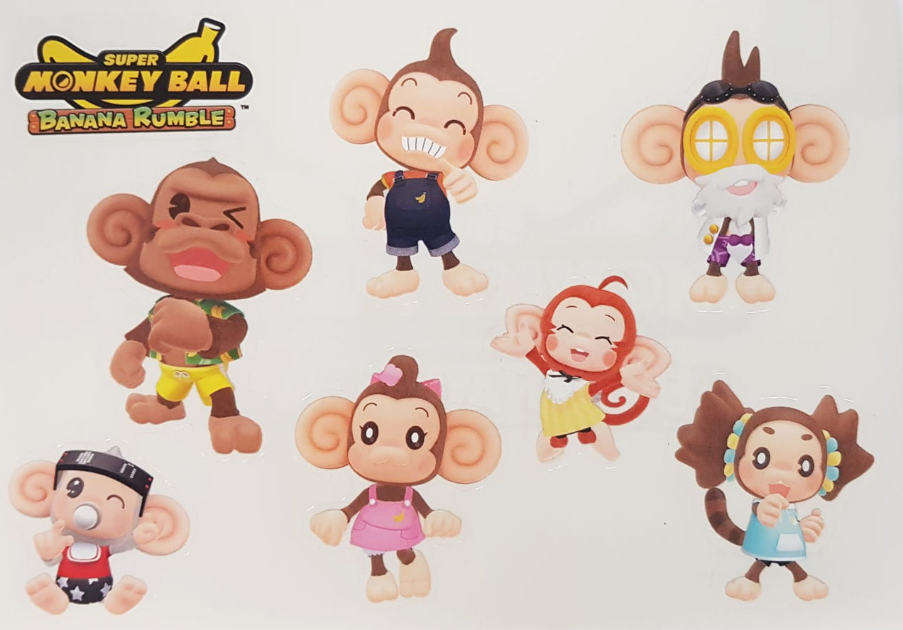 Super Monkey Ball Banana Rumble Sticker Sheet
