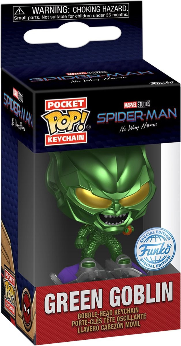 Spider-Man No Way Home Pocket Pop Keychain - Green Goblin