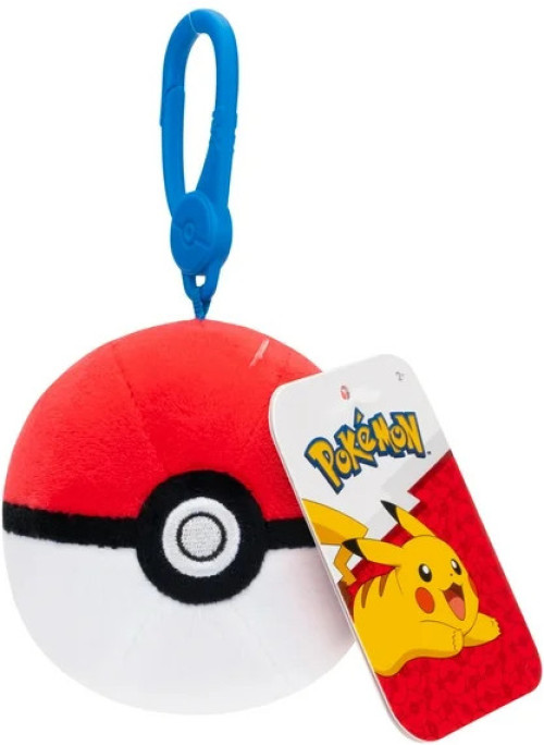 Pokemon Clip-On Pluche - Poke Ball