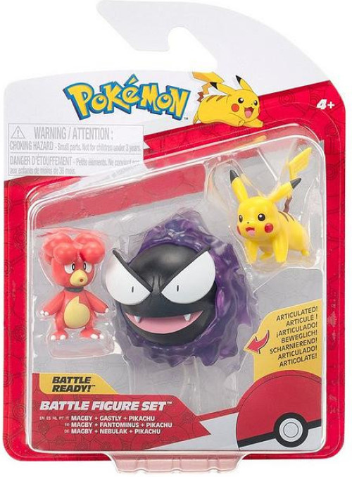 Pokemon Battle Figure Pack - Magby, Gastly & Pikachu