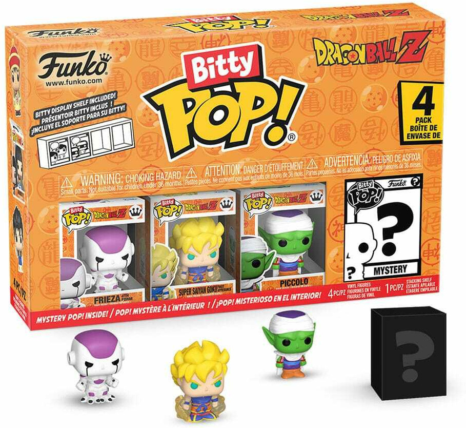 Dragon Ball Z Funko Bitty Pop! 4-Pack: Frieza (4th Form) / Super Saiyan Goku (First Appearance) / Piccolo