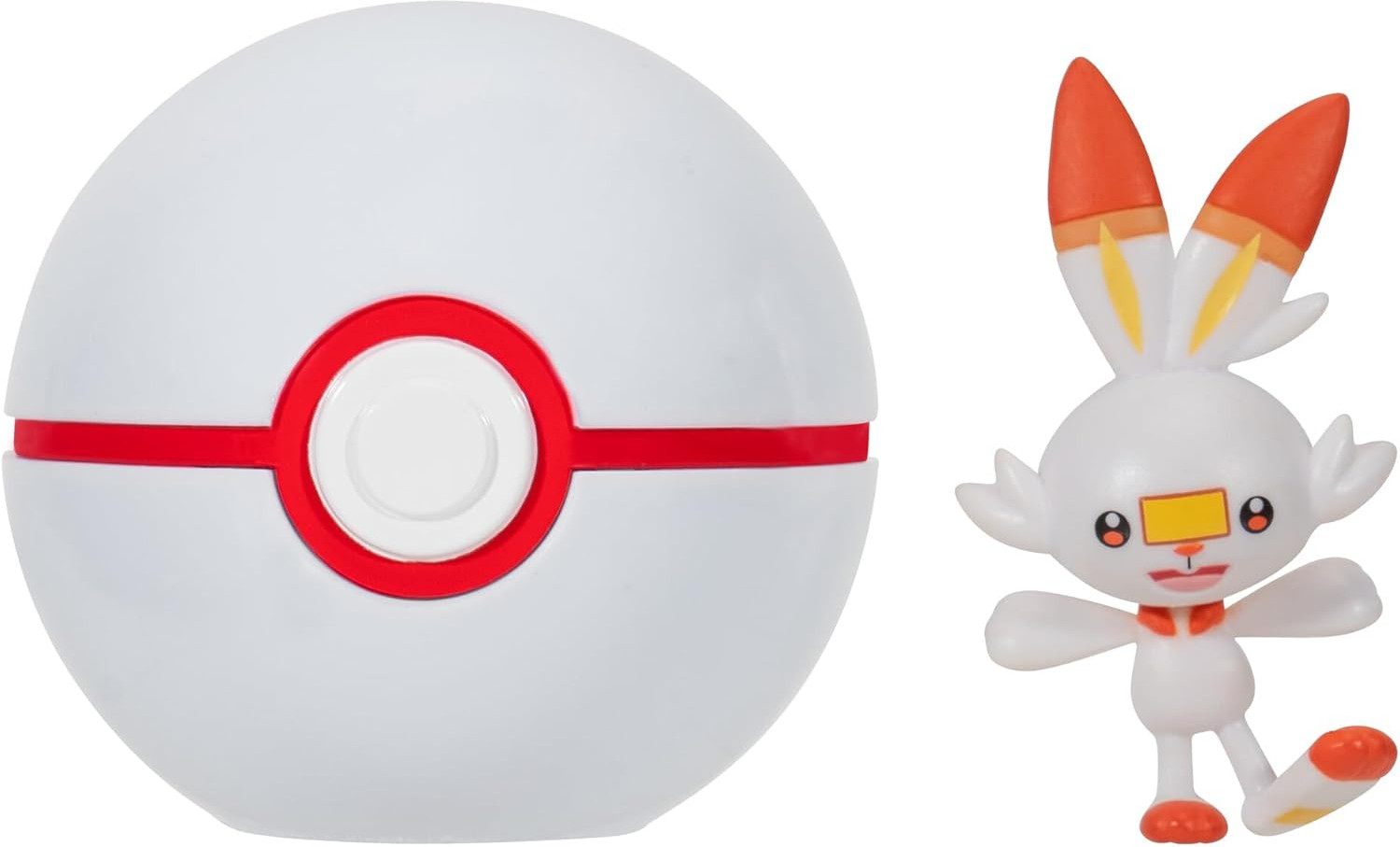 Pokemon Figure - Scorbunny + Premier Ball (Clip 'n' Go)