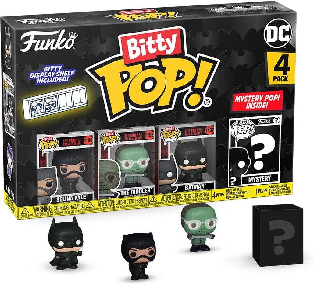 DC Batman Funko Bitty Pop! 4-Pack: Selina Kyle / The Riddler / Batman