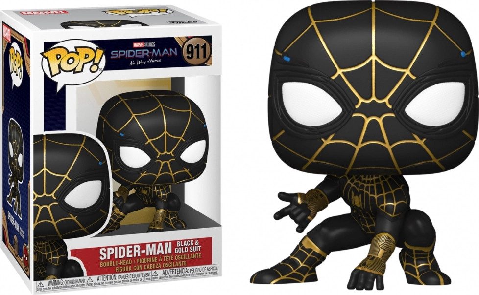 Spider-Man No Way Home Funko Pop Vinyl: Spider-Man Black & Gold Suit