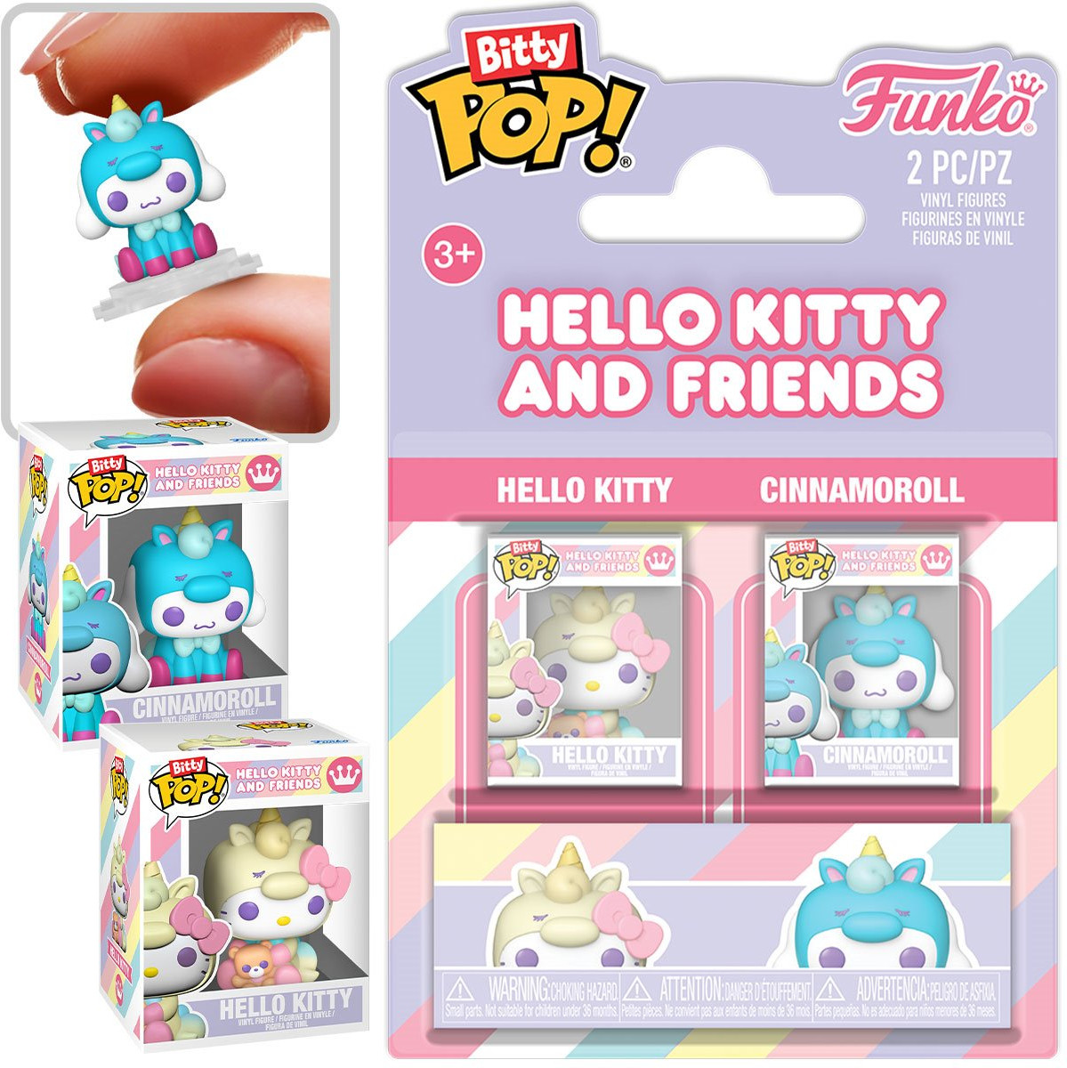 Hello Kitty & Friends Funko Bitty Pop! 2-Pack: Hello Kitty and Cinnamoroll