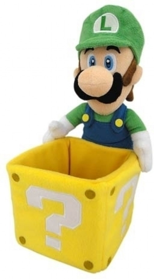 Super Mario Pluche - Luigi with Coin Box 25cm