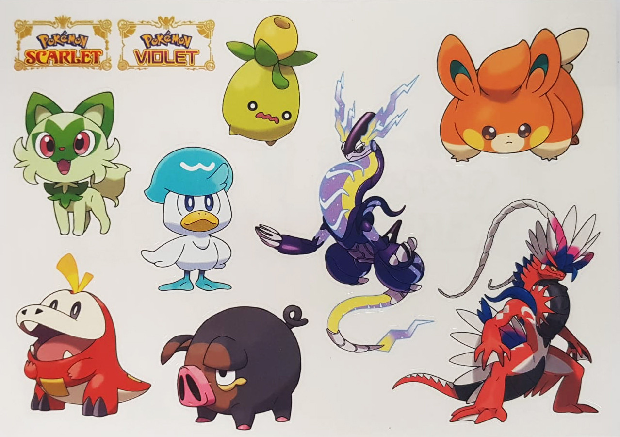 Pokemon Scarlet & Violet Sticker Sheet