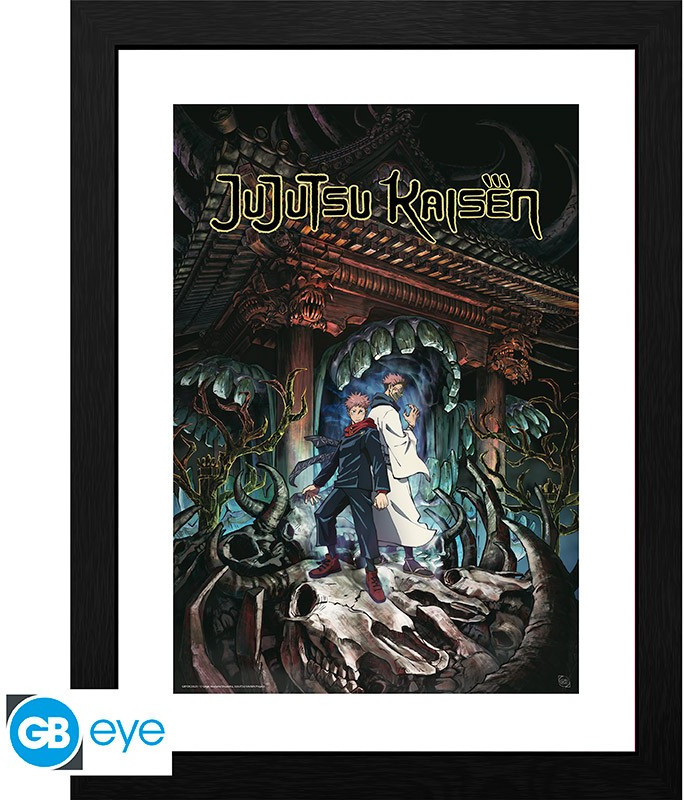 Jutjutsu Kaisen Framed Print - Itadori & Sakuna