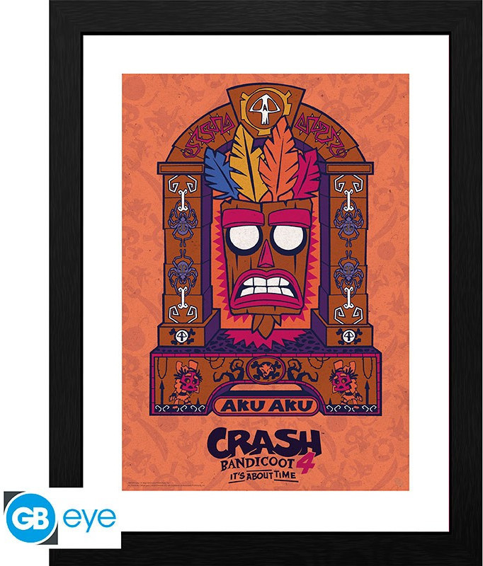 Crash Bandicoot Framed Print - Aku Aku