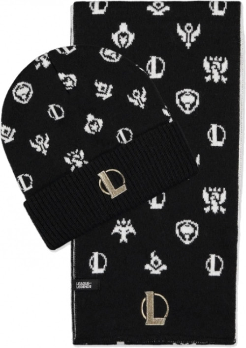 League Of Legends - Black&White Giftset (Beanie & Scarf)