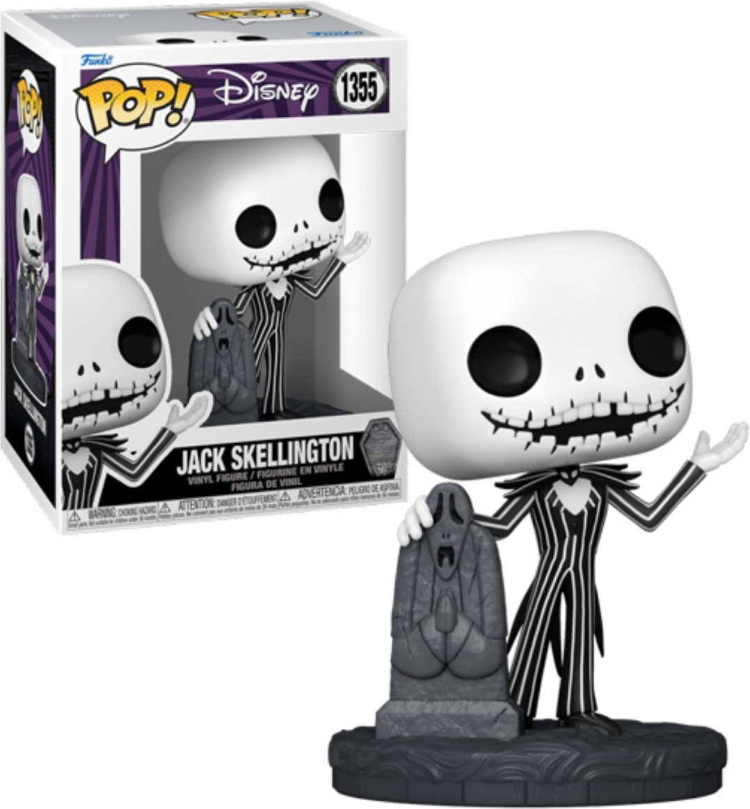 The Nightmare Before Christmas 30th Anniversary Funko Pop Vinyl: Jack with Gravestone