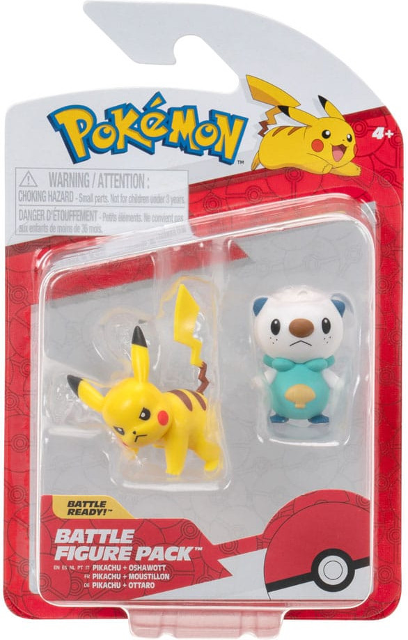 Pokemon Battle Figure Pack - Oshawott & Pikachu