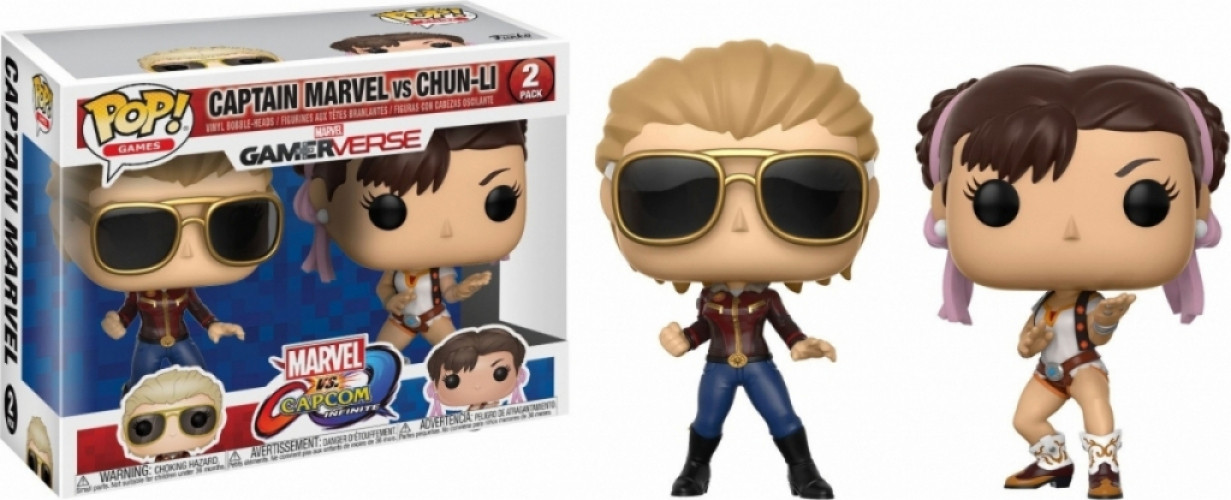 Marvel vs Capcom Infinite Funko Pop Vinyl: Captain Marvel vs Chun-Li Double Pack