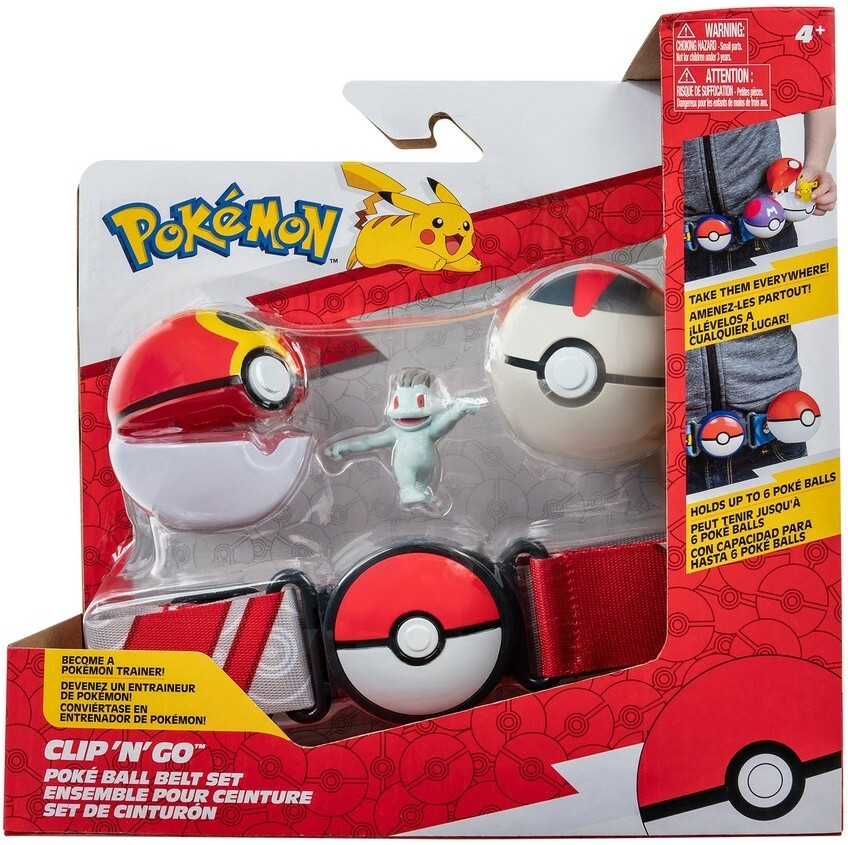 Pokemon Clip 'N Go Poke Ball Belt (Machop + Repeat Ball & Timer Ball)