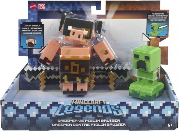 Minecraft Legends 2 Pack - Creeper vs Piglin Bruiser
