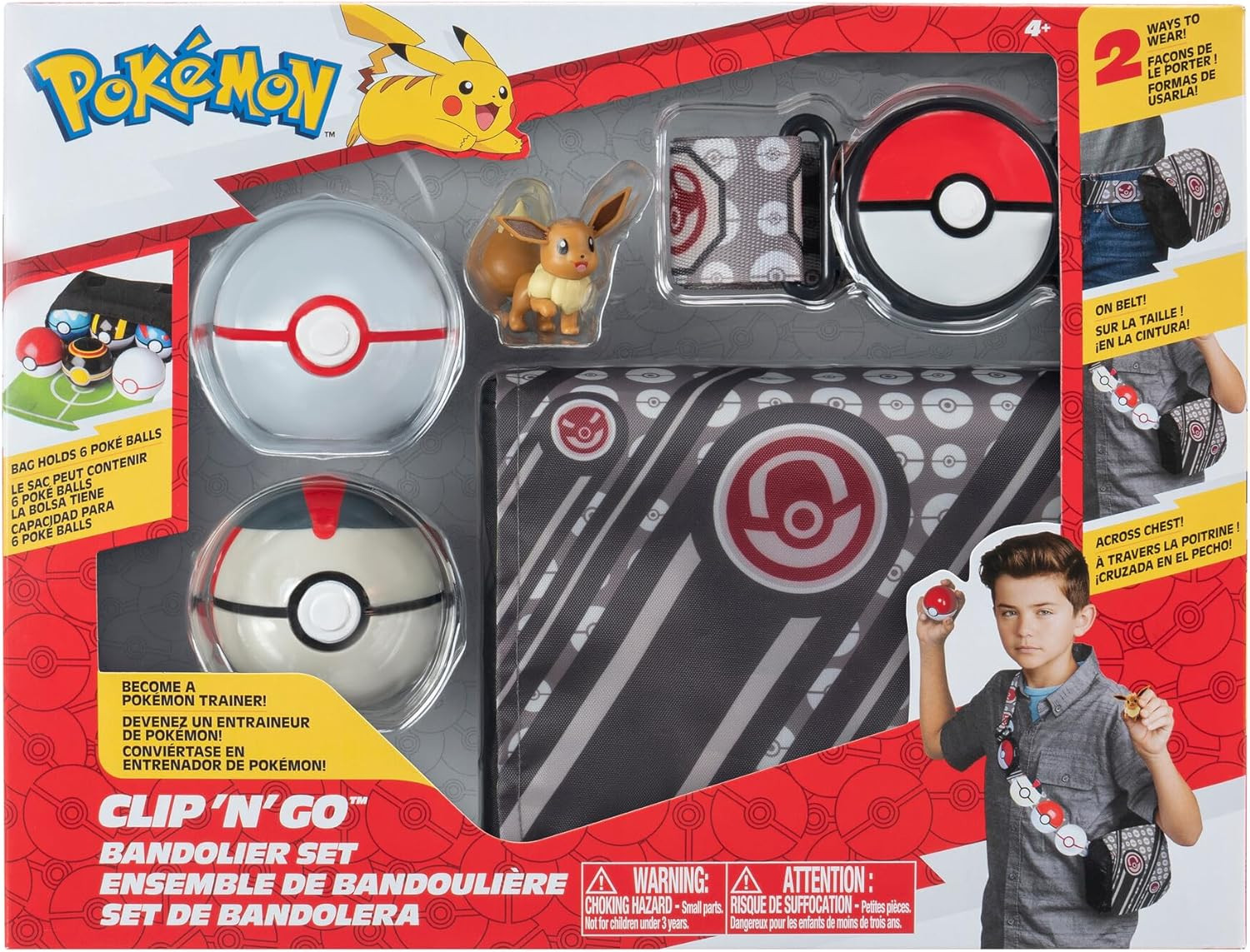 Pokemon Clip 'N Go Bandolier Set - Eevee (Timer/Premier Ball)