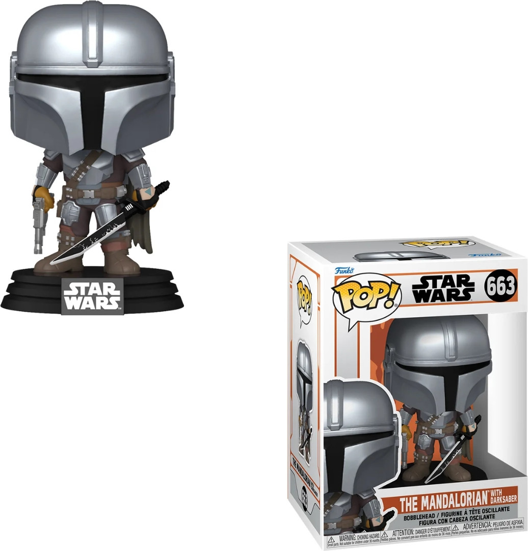 Star Wars Funko Pop Vinyl: The Mandalorian with Darksaber