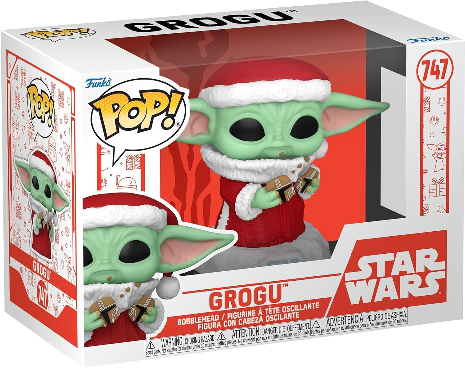 Star Wars The Mandalorian Funko Pop Vinyl: Grogu Holiday