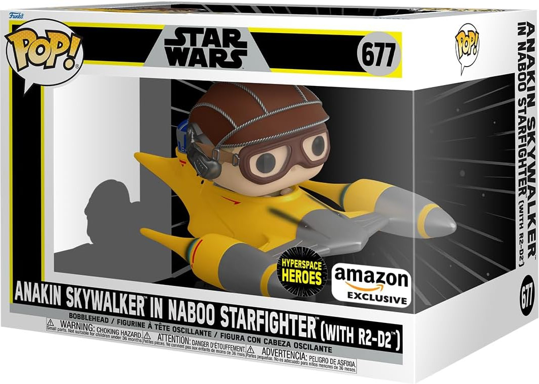 Star Wars Funko Pop Vinyl: Anakin in Naboo Starfighter with R2-D2