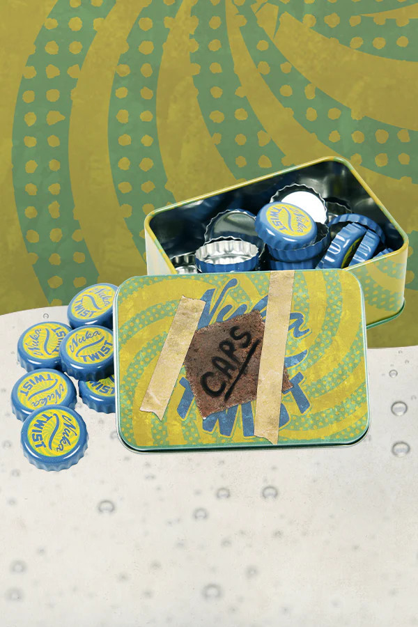 Fallout Bottle Caps Series - Nuka Twist with Collectible Tin