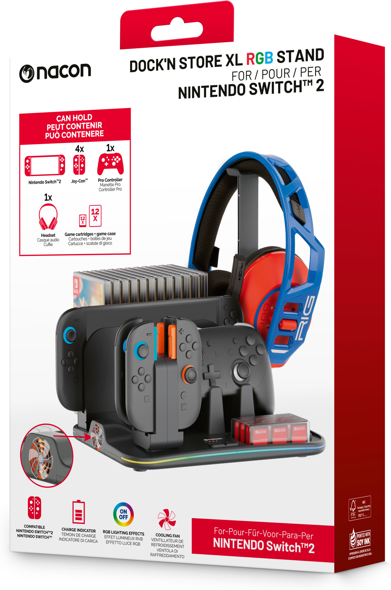 Nacon Storage Dock with Charger & Cooling Fan