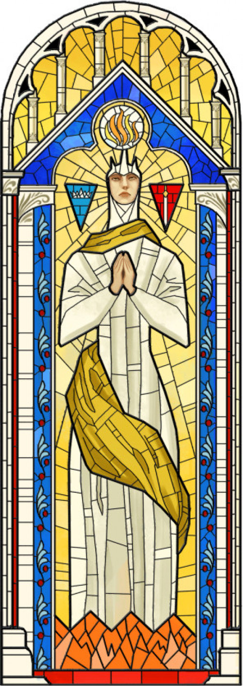 Dragon Age - Andraste Stain Glass Holiday Ornament