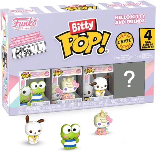 Hello Kitty and Friends Funko Bitty Pop! 4-Pack: Keroppi / Hello Kitty / Pochacco / Chase Figure