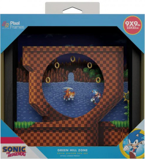 Pixel Frame - Sonic the Hegdehog Green Hill Zone (23cm x 23cm)
