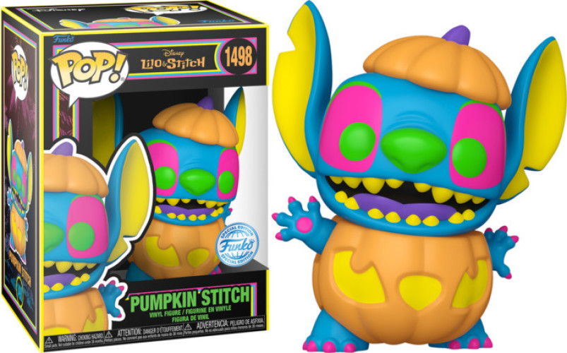 Disney Lilo & Stitch Funko Pop Vinyl: Pumpkin Stitch (Blacklight)