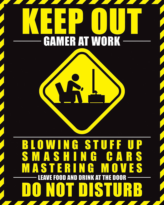 Gamer at Work Mini Poster