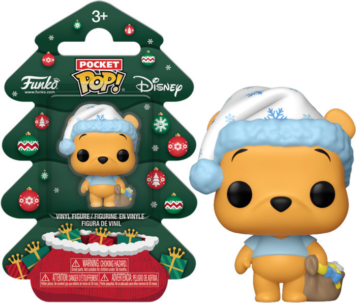 Winnie the Pooh Funko Pocket Pop! Figure: Pooh (Holiday Tree)