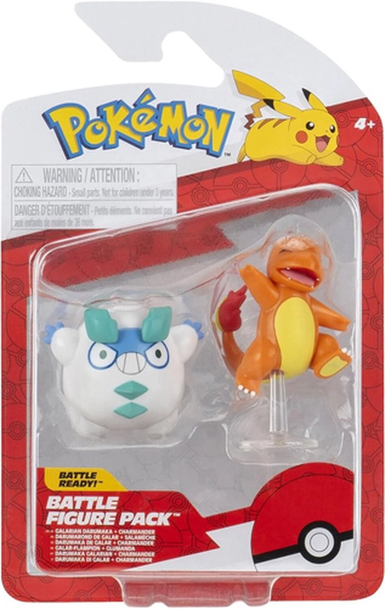 Pokemon Battle Figure Pack - Galarian Darumaka & Charmander