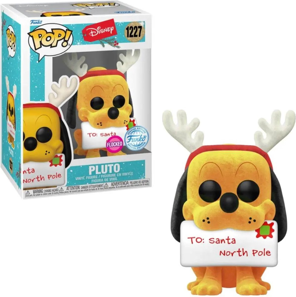 Disney Holiday Funko Pop Vinyl: Pluto Flocked