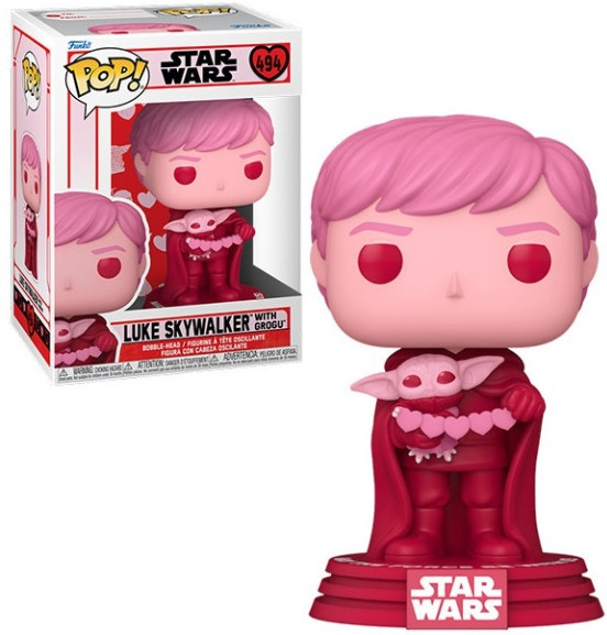Star Wars Funko Pop Vinyl: Luke Skywalker with Grogu (Valentines Day)