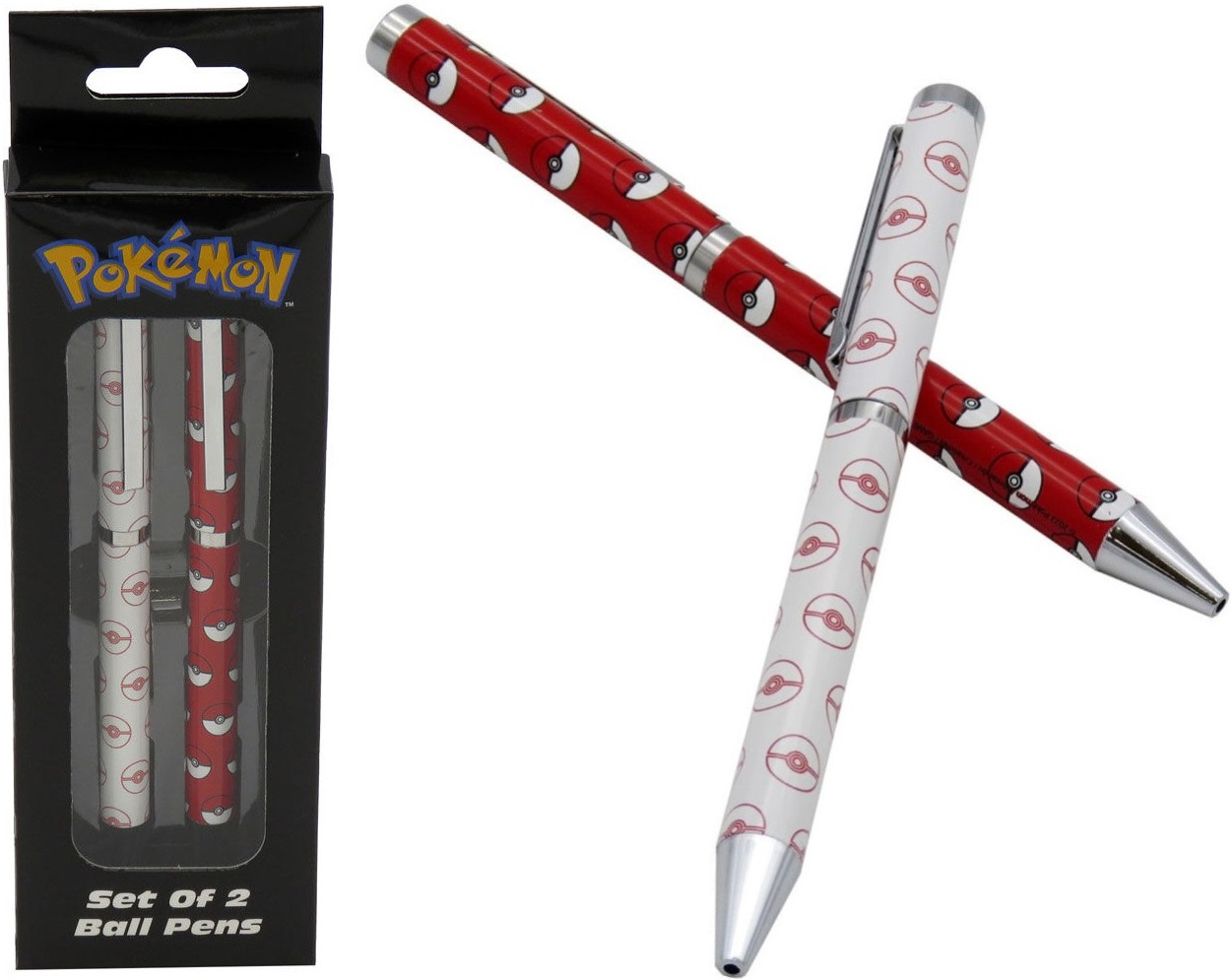 Pokemon 2 Pen Set - White & Red