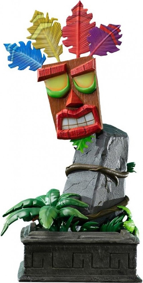 Crash Bandicoot: Mini Aku Aku Mask - Companion Edition 16 inch Statue