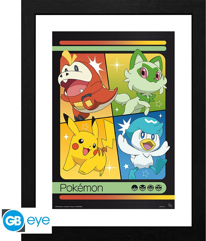 Pokemon Framed Print - Scarlet & Violet Starters