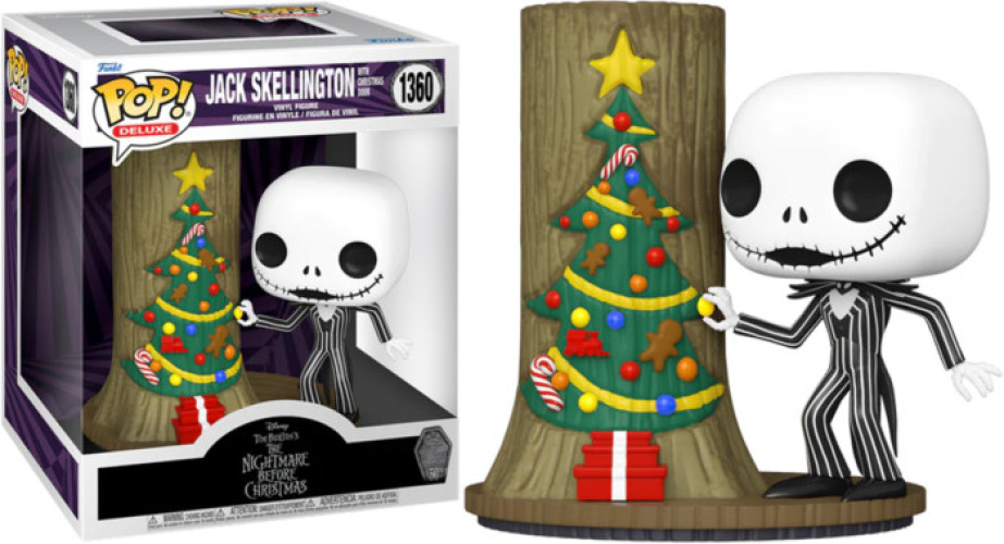 The Nightmare Before Christmas 30th Anniversary Funko Pop Deluxe Vinyl: Jack Skellington with Christmas Door
