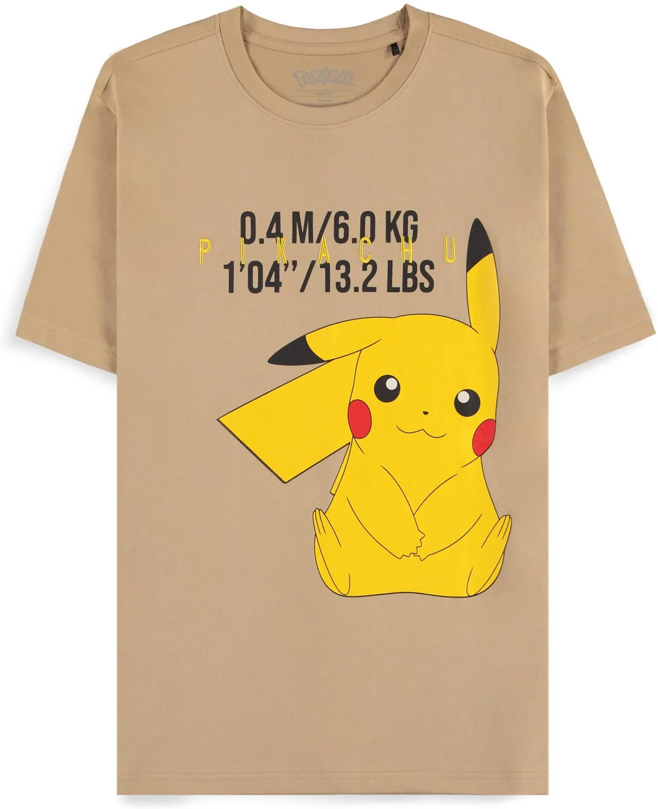 Pokémon - Pikachu Short Sleeved T-shirt (Beige)