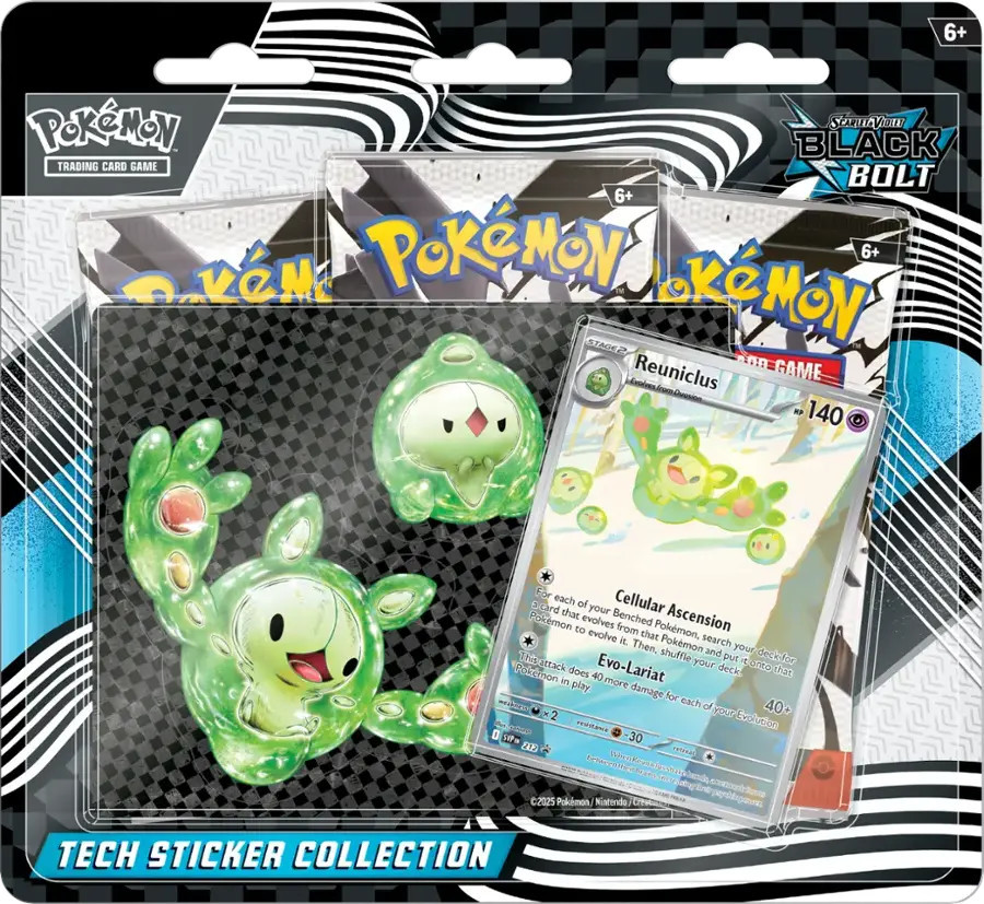 Pokemon TCG Scarlet & Violet Black Bolt Tech Sticker Blister - Reuniclus
