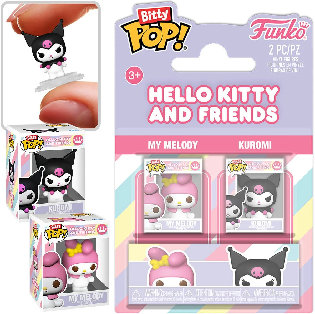 Hello Kitty & Friends Funko Bitty Pop! 2-Pack: My Melody & Kurumi