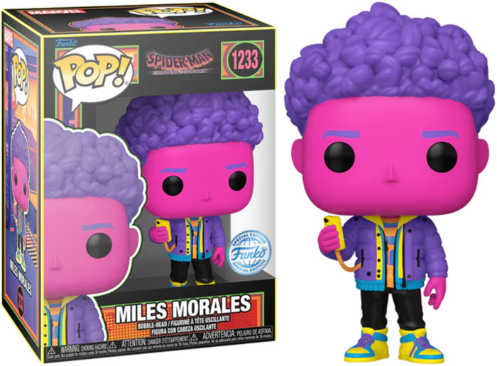 Spider-Man: Across the Spider-Verse Funko Pop Vinyl: Miles Morales (Blacklight)