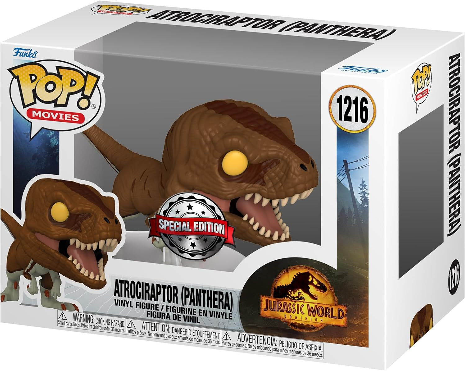 Jurassic World Dominion Funko Pop Vinyl: Atrociraptor (Panthera) (Special Edition)