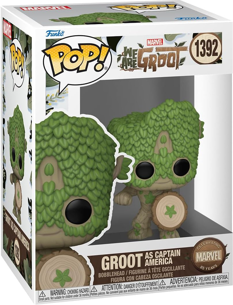 Marvel WAG Funko Pop Vinyl: Groot as Captain America
