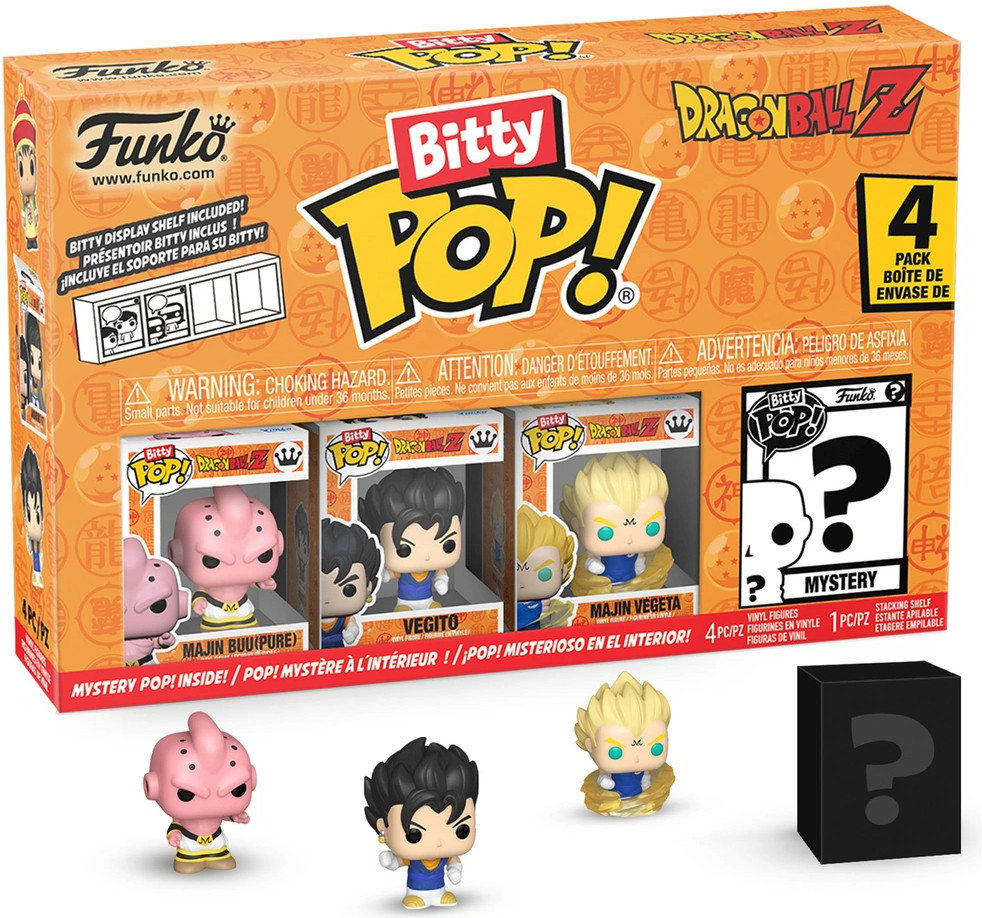 Dragon Ball Z Funko Bitty Pop! 4-Pack: Majin Buu (Pure) / Vegito / Majin Vegeta