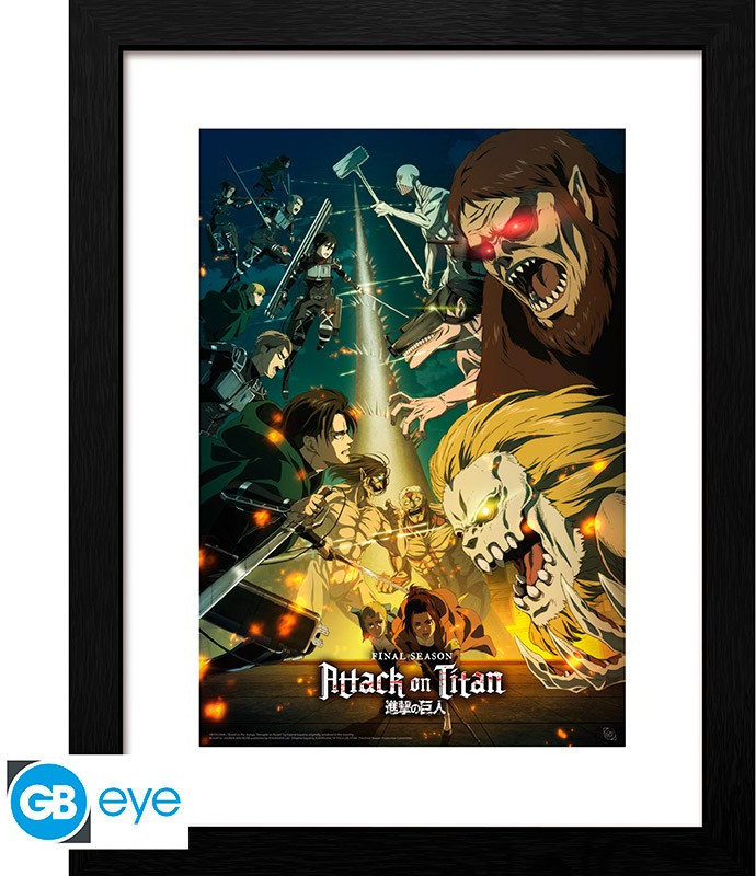 Attack on Titan Framed Print - S4 Key Art 3