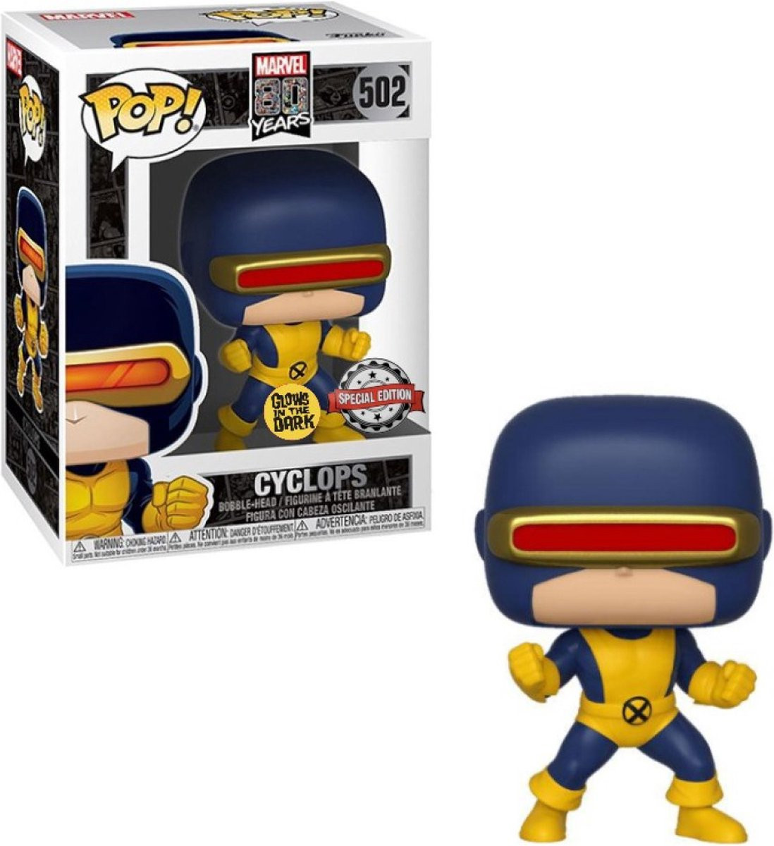 Marvel 80 years Funko Pop Vinyl: Cyclops (Glow in the Dark)
