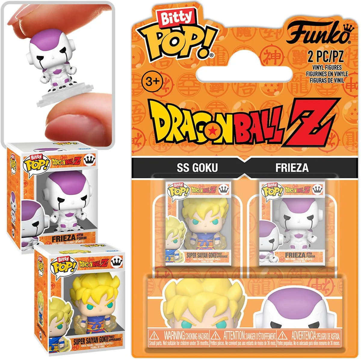 Dragon Ball Z Funko Bitty Pop! 2-Pack: Super Saiyan Goku & Frieza